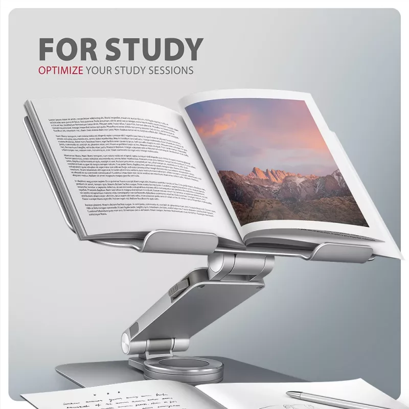 Axagon STND-LR hliníkový stojan s 360° otáčaním pre notebooky 10 inch–17,3 inch. Nastaviteľná výška a sklon.