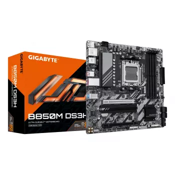 GIGABYTE B850M DS3H základná doska - AMD Ryzen 9000 Series CPU, 16+2+2 fázové digitálne VRM, až do 8200MHz DDR5 (OC), 1xPCIe 5.0 + 1xPCIe 4.0 M.2, 2.5 LAN, USB 3.2 Gen 2
