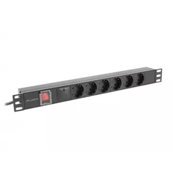 PDU Lanberg PDU-06F-0200-BK 6 AC výstupov 1U čierna