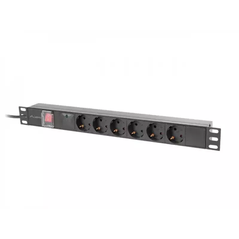 PDU Lanberg PDU-06F-0200-BK 6 AC výstupov 1U čierna