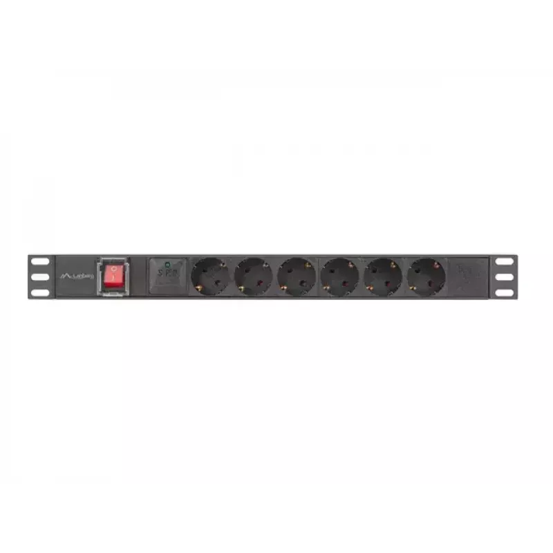 PDU Lanberg PDU-06F-0200-BK 6 AC výstupov 1U čierna