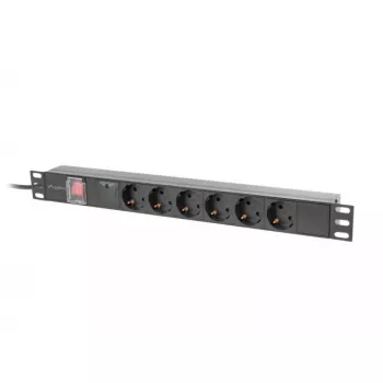 PDU Lanberg PDU-06F-0200-BK 6 AC výstupov 1U čierna