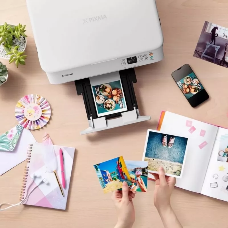 Canon PIXMA TS5351i 4462C106 farebná atramentová multifunkčná tlačiareň 3 v 1, A4, 4800 x 1200 DPI, Wi-Fi, obojstranná tlač, biela
