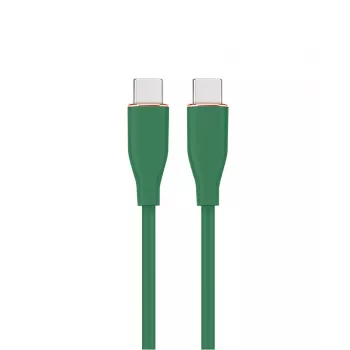 GEMBIRD USB Type-C Power Delivery (PD) 60W silikónový nabíjací a dátový kábel, 1,5 m Midnight Green