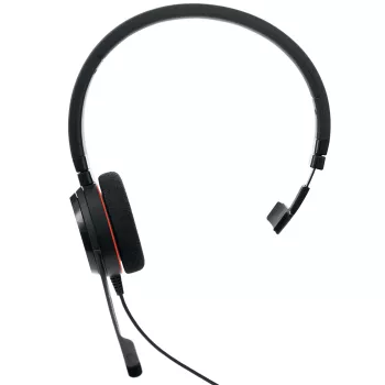 Jabra Evolve 20 Headset káblový s hlavovým mostom kancelária/call centrum USB Type-C / USB Type-A čierny