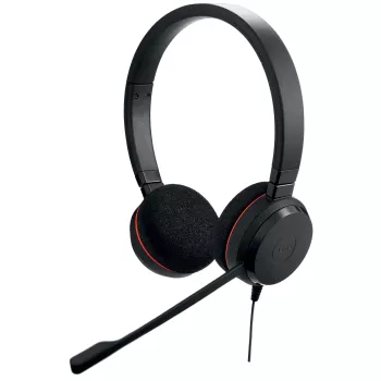 Jabra Evolve 20 Headset káblový s hlavovým mostom kancelária/call centrum USB Type-C / USB Type-A čierny