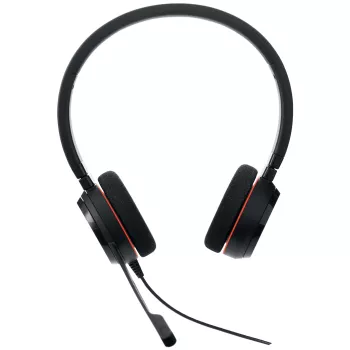 Jabra Evolve 20 Headset káblový s hlavovým mostom kancelária/call centrum USB Type-C / USB Type-A čierny