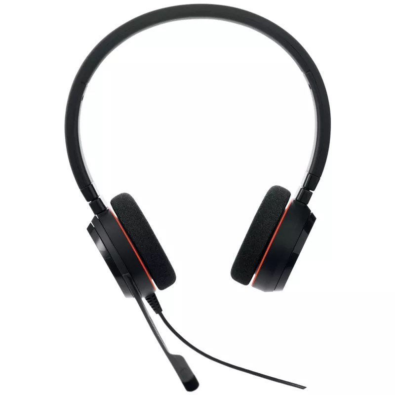 Jabra Evolve 20 Headset káblový s hlavovým mostom kancelária/call centrum USB Type-C / USB Type-A čierny
