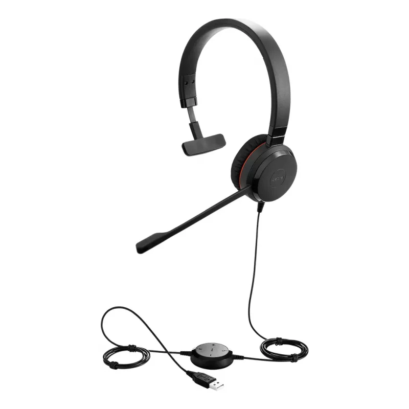 Jabra Evolve 30 II Headset káblový s hlavovým mostom kancelária/call centrum USB Type-C / USB Type-A čierny