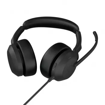 Jabra Evolve2 50 Headset káblový s hlavovým mostom kancelária/call centrum USB Type-C / USB Type-A Bluetooth čierny