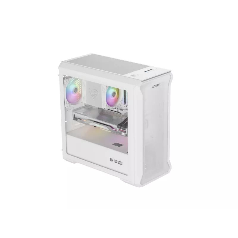 GENESIS Irid 503 Mini Tower priehľadná, biela