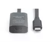 DIGITUS aktívny predlžovací USB-C kábel – 5G USB 3.2 Gen1 USB-C – USB-C (M/F) – 5 m