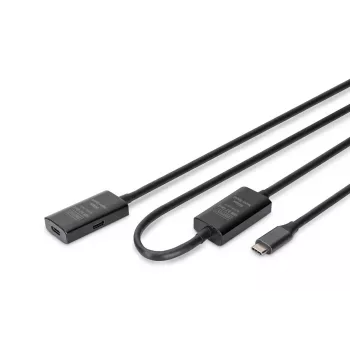 DIGITUS aktívny predlžovací USB-C kábel - 5G USB 3.2 Gen1 USB-C - USB-C (M/F) - 10 m