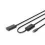 DIGITUS aktívny predlžovací USB-C kábel - 5G USB 3.2 Gen1 USB-C - USB-C (M/F) - 10 m