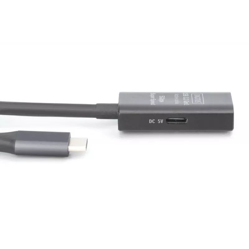 DIGITUS aktívny predlžovací USB-C kábel - 5G USB 3.2 Gen1 USB-C - USB-C (M/F) - 10 m