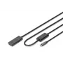 DIGITUS aktívny predlžovací USB-C kábel – 5G USB 3.2 Gen1 USB-C – USB-A (M/F) – 10 m
