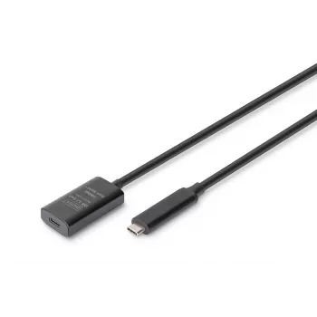 DIGITUS aktívny predlžovací USB-C kábel – 10G USB 3.2 Gen2 USB-C – USB-C (M/F) – 5 m