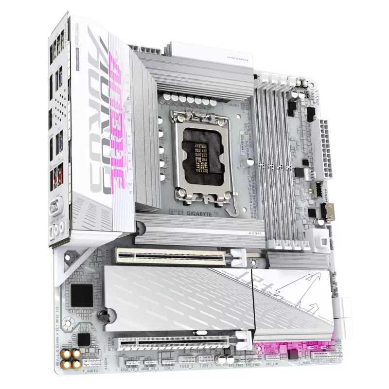 Základná doska GIGABYTE B860M AORUS ELITE WF6E ICE, Intel Core Ultra, LGA 1851, Micro ATX