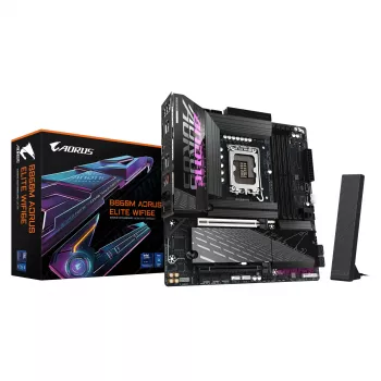 GIGABYTE B860M AORUS ELITE WIFI6E základná doska - Intel Core Ultra Series CPU, 12+1+2+1 fáz VRM, až do 9200 MHz DDR5, 1xPCIe 5.0 + 2xPCIe 4.0 M.2, 2,5 GbE LAN, WIFI 6E, Thunderbolt