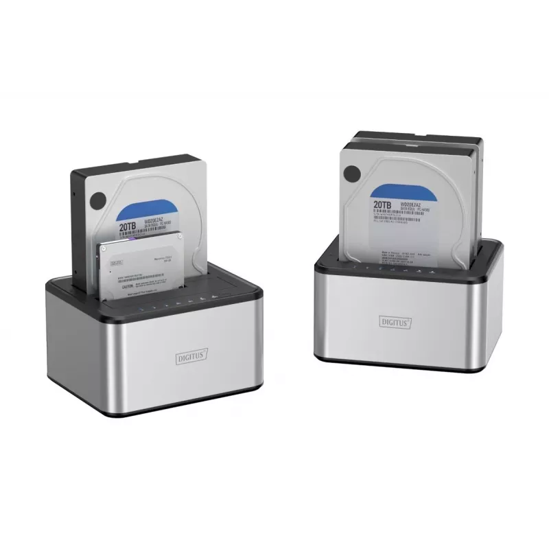 DIGITUS SATA dokovacia stanica USB 3.0 – 2-port 2,5 inch/3,5 inch SSD/HDD funkcia klonovania