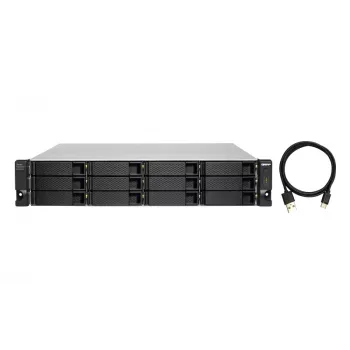 QNAP - TL-R1200C-RP - diskové pole - 12 pozícií (SATA-600) USB 3.2 Gen 2 (externé) montáž do racku 2U