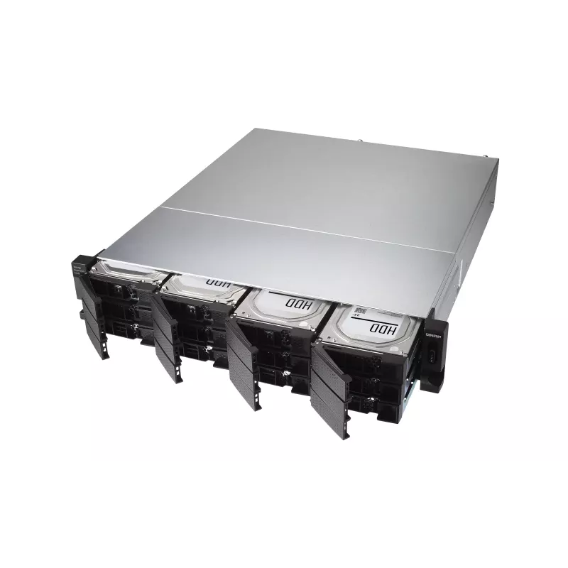 QNAP - TL-R1200C-RP - diskové pole - 12 pozícií (SATA-600) USB 3.2 Gen 2 (externé) montáž do racku 2U
