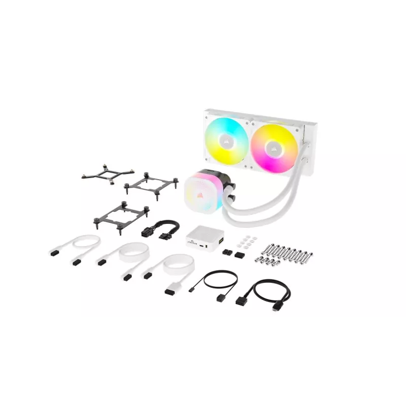 CORSAIR chladič CPU - Icue Link Titan 240 Rx RGB AIO kvapalinový chladič - biely
