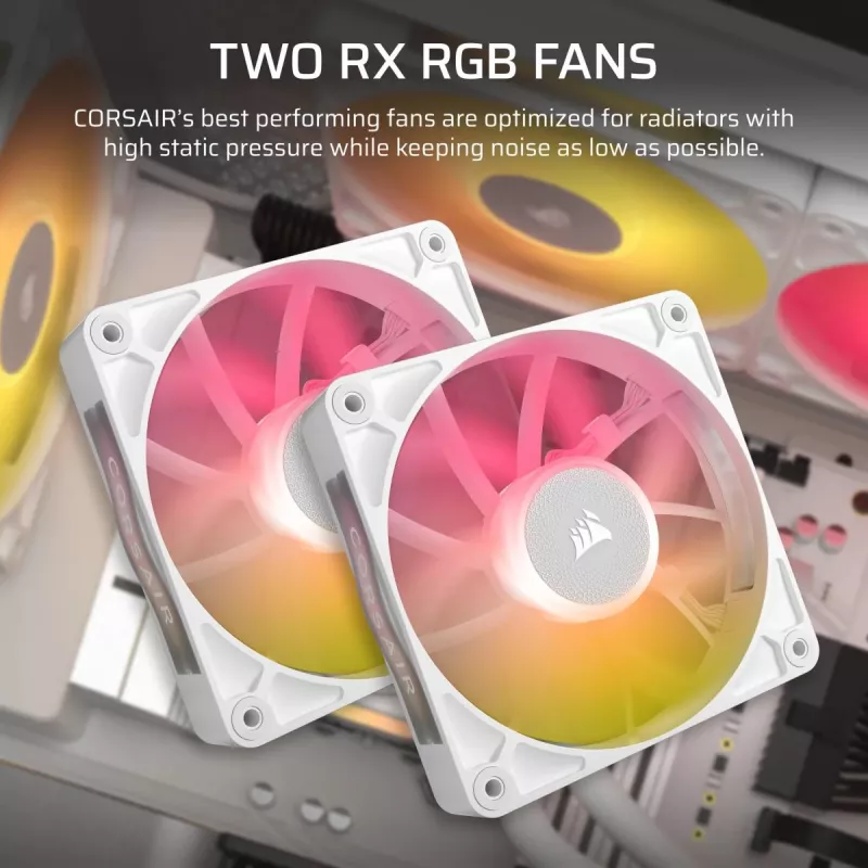 CORSAIR chladič CPU - Icue Link Titan 240 Rx RGB AIO kvapalinový chladič - biely