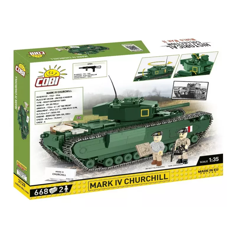 Cobi Blocks Mark IV Churchill stavebnica, 668 dielov (COBI-3128)