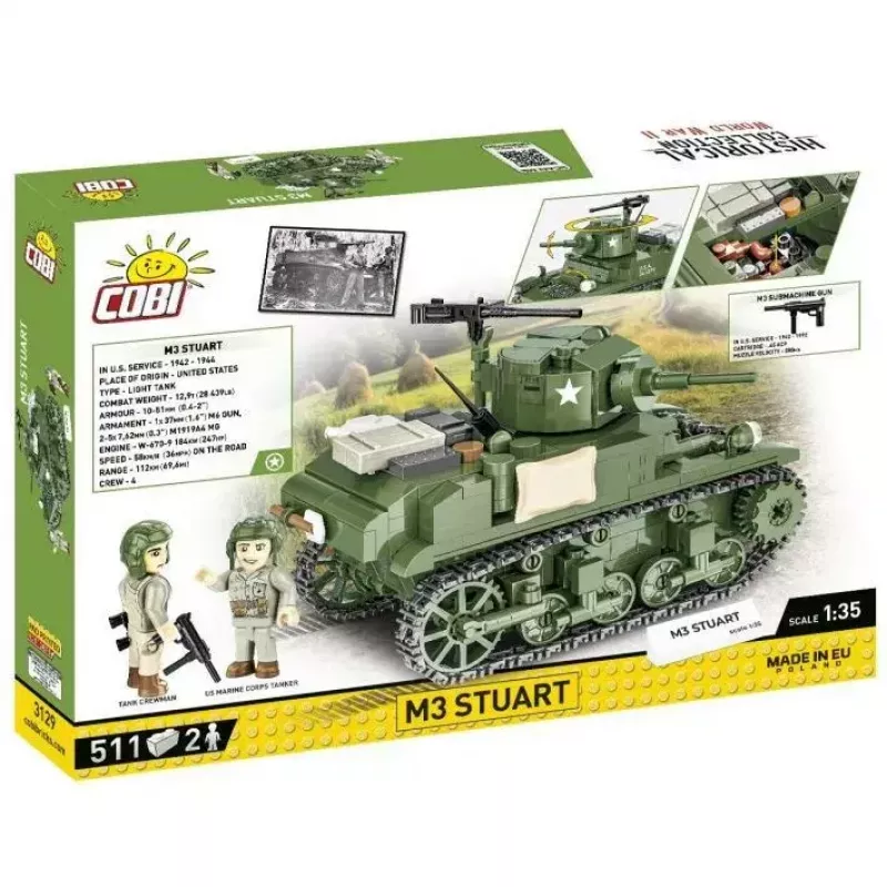 Stavebnica COBI M3 Stuart, 511 dielikov