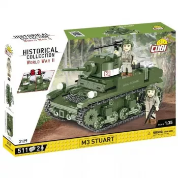 Stavebnica Cobi Blocks M3 Stuart, 511 dielov, kompatibilná s inými značkami
