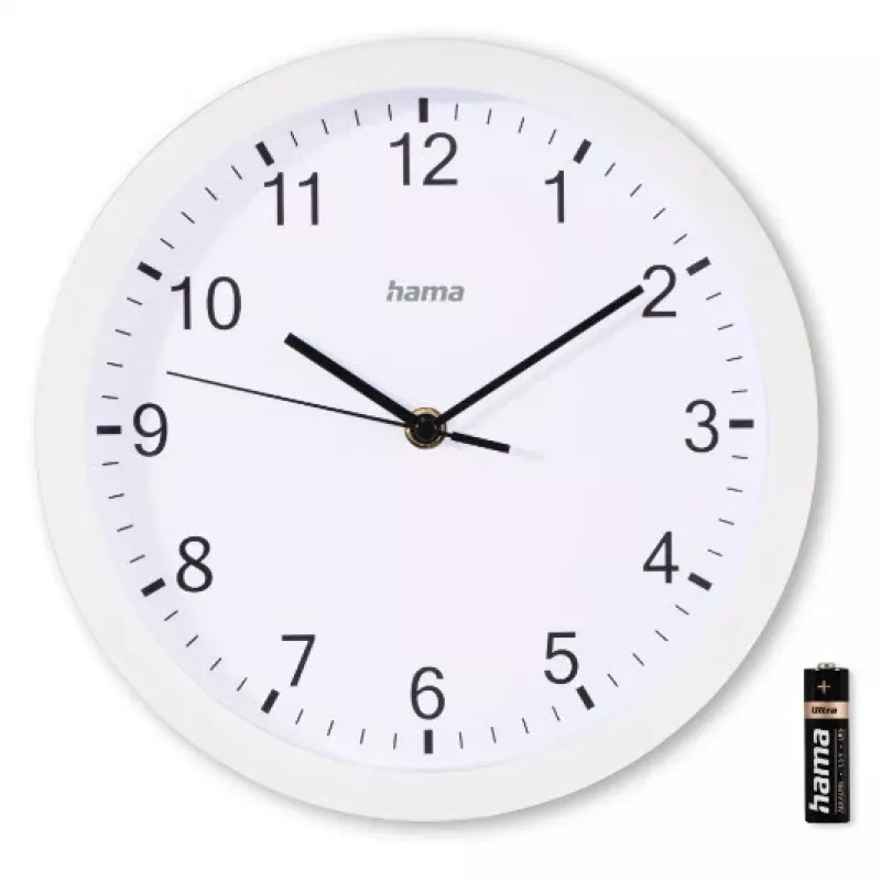 Hama Elba nástenné hodiny okrúhle biele