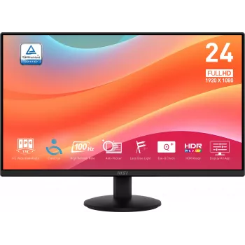 MSI Pro MP242L počítačový monitor 60,5 cm (23,8 palcov) 1920 x 1080 pixelov Full HD LCD čierny