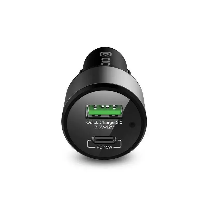 Auto nabíjačka Crong CRG-PWRC-USBC63-BLK rýchle nabíjanie smartfón smartwatch