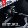 Auto nabíjačka Crong CRG-PWRC-USBC63-BLK rýchle nabíjanie smartfón smartwatch