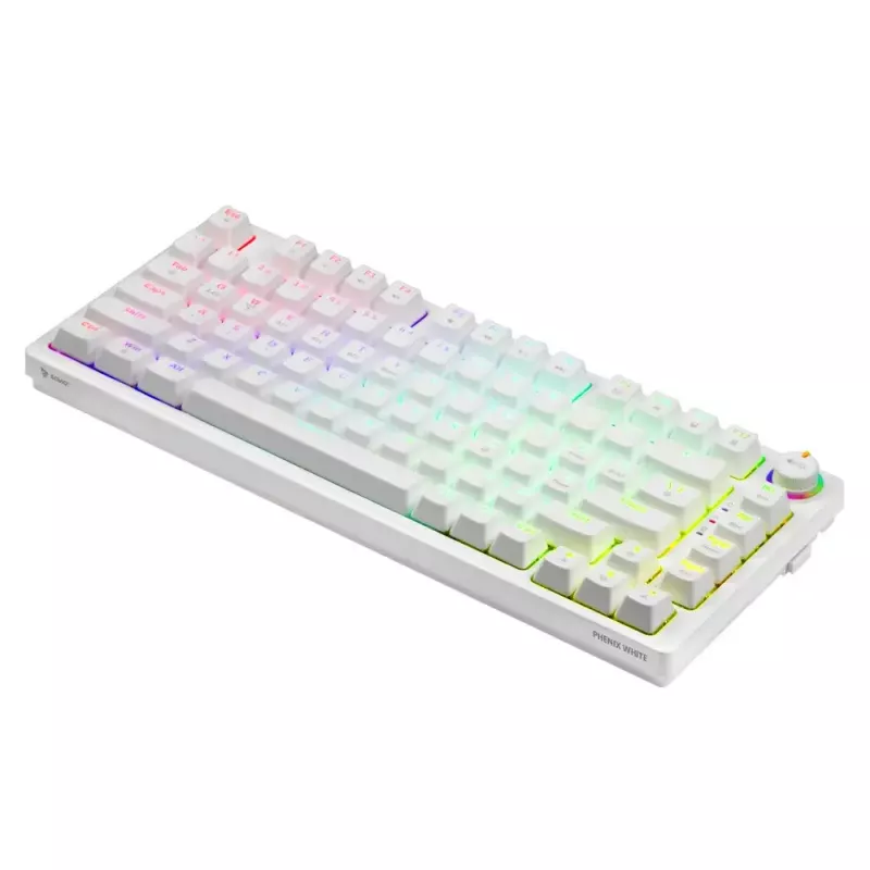 Gaming klávesnica Savio Phenix WHITE GAT žltá USB Bluetooth QWERTY