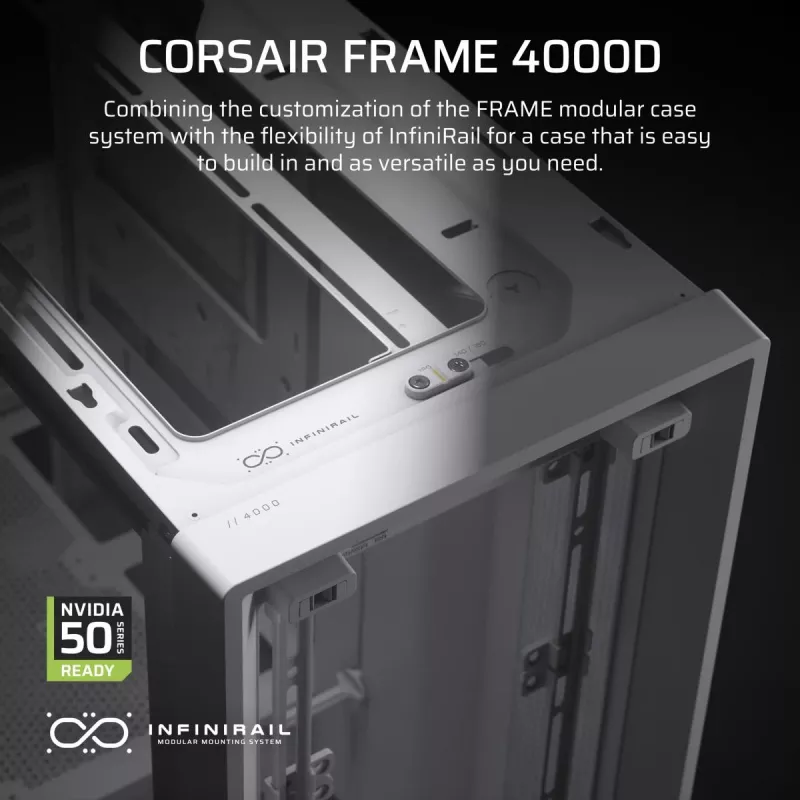 CORSAIR Mid-tower - Geh Midi Frame 4000d biely