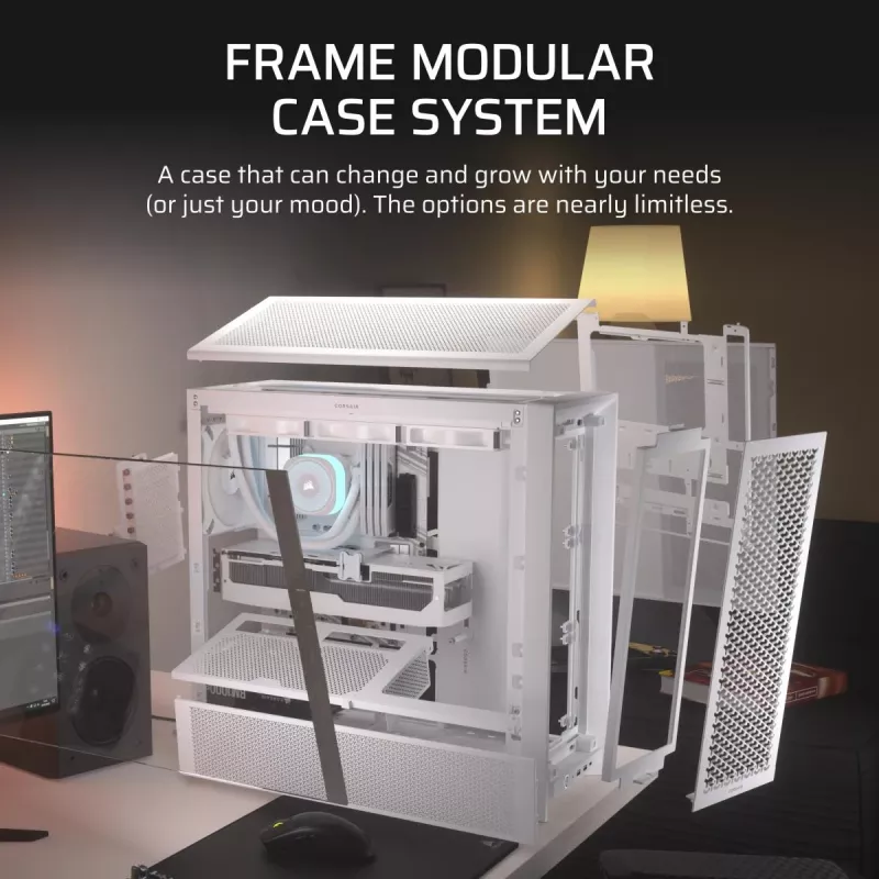 CORSAIR Mid-tower - Geh Midi Frame 4000d biely