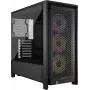 PC skriňa CORSAIR FRAME 4000D RS ARGB Midi Tower čierna — ATX/Micro-ATX/Mini-ITX, tvrdené sklo, ARGB ventilátory, do 370 mm GPU
