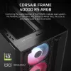 PC skriňa CORSAIR FRAME 4000D RS ARGB Midi Tower čierna — ATX/Micro-ATX/Mini-ITX, tvrdené sklo, ARGB ventilátory, do 370 mm GPU