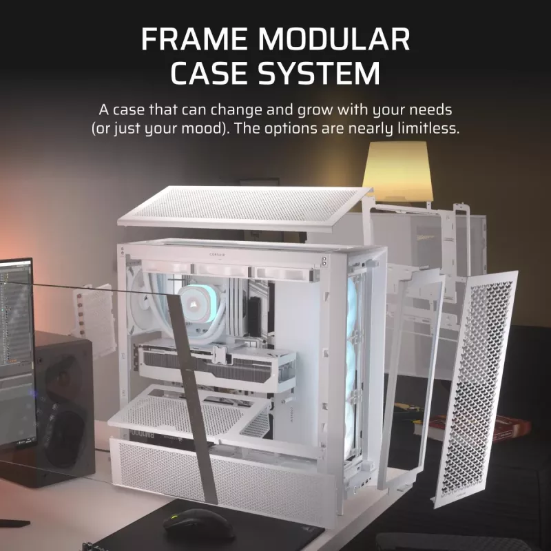 CORSAIR Mid-tower - Geh Midi Frame 4000d Rs ArGB biely