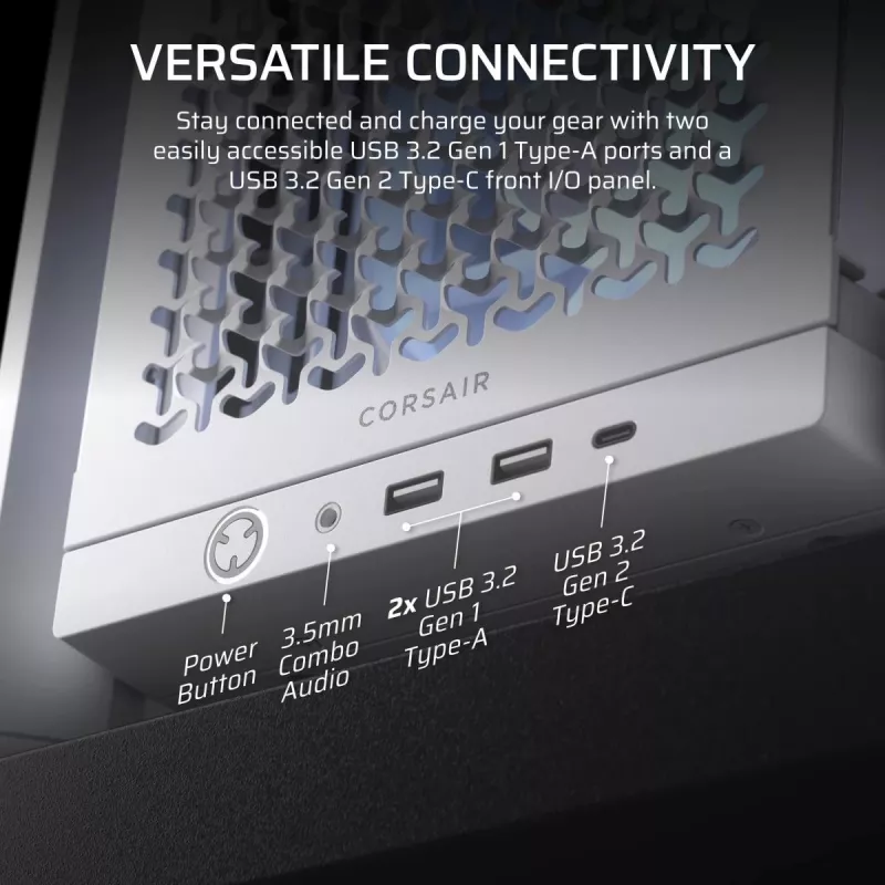 CORSAIR Mid-tower - Geh Midi Frame 4000d Rs ArGB biely