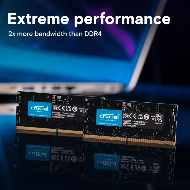 MICRON / CRUCIAL pamäť pre notebook – Crucial DDR5-5600 SODIMM – 128GB kit (64GBx2)