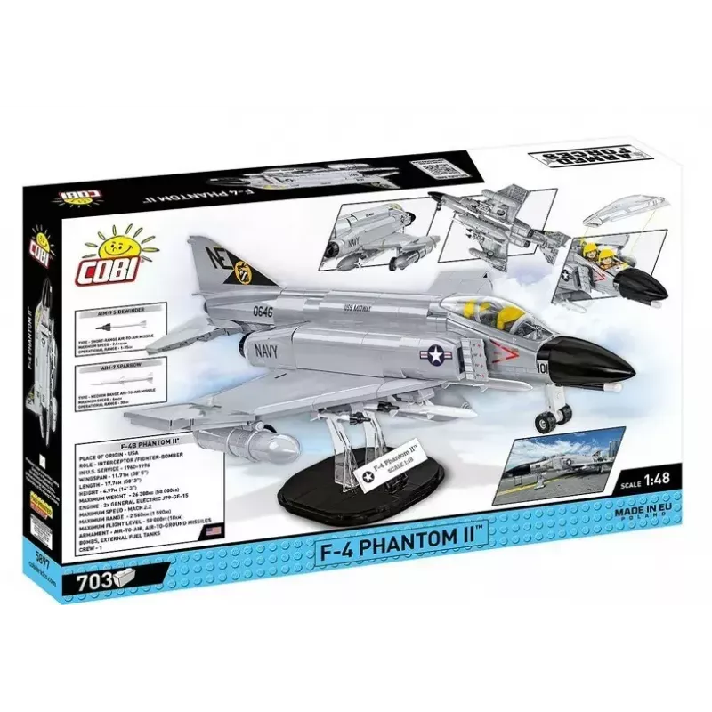 Cobi Blocks Armed Force F-4 Phantom II model, 703-dielna stavebnica