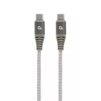 GEMBIRD Premium 100W Type-C Power Delivery (PD) nabíjací a dátový kábel, 1,5m - sivá