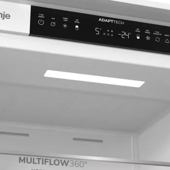 Gorenje chladnička s mrazničkou NRKI519E41 BK070, 284 L, SN-N, 6 kg/24h, E, priehradka Fresh Zone, biela