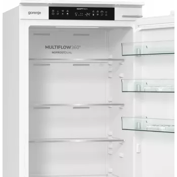 Gorenje chladnička s mrazničkou NRKI519E41 BK070, 284 L, SN-N, 6 kg/24h, E, priehradka Fresh Zone, biela