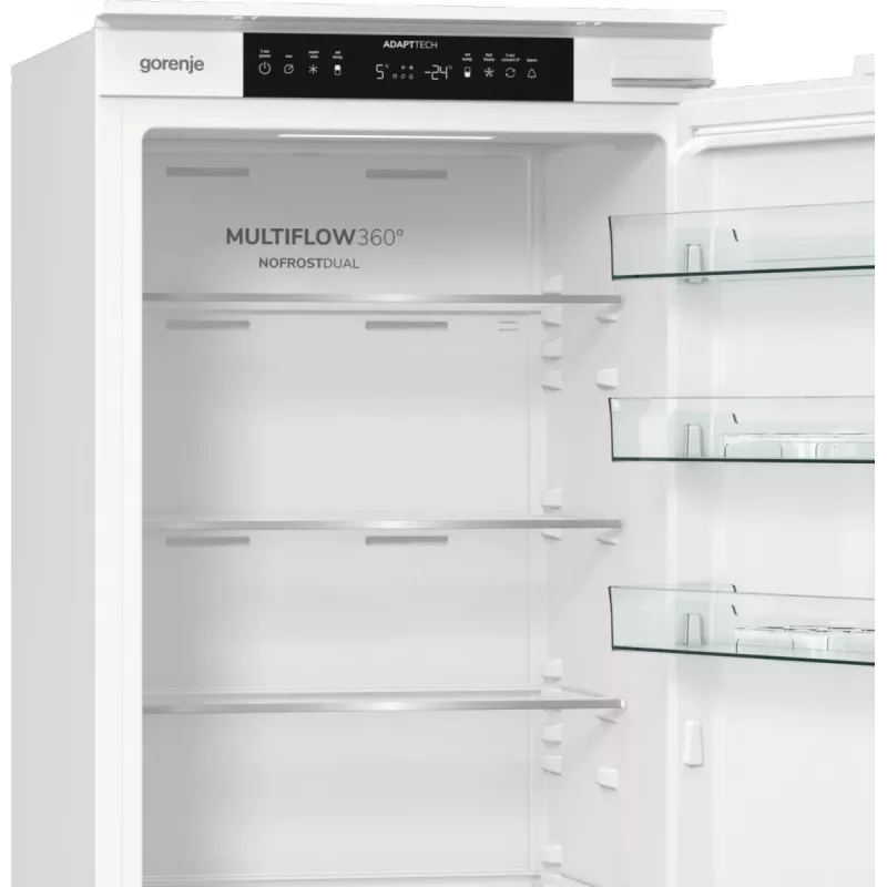 Gorenje NRKI519E41 vstavaná chladnička s mrazničkou, 284 l, NoFrost DualAdvance, 6 kg/24 h, energetická trieda E, biela