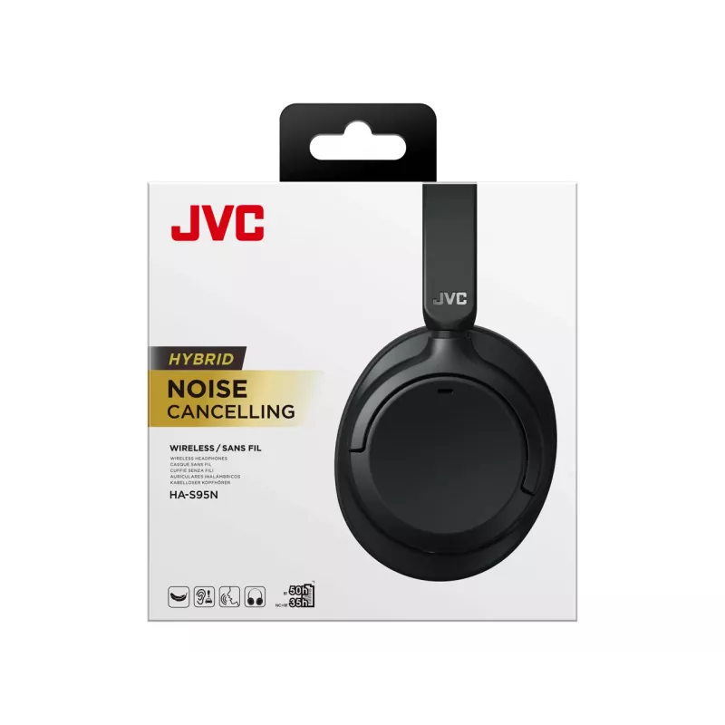 JVC ‎HA-S95N headset káblový & bezdrôtový cez hlavu hovory/hudba Bluetooth čierny