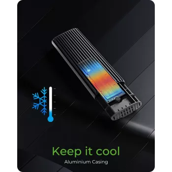 ICY BOX IB-1808MCT-CU31 puzdro na SSD čierne M.2